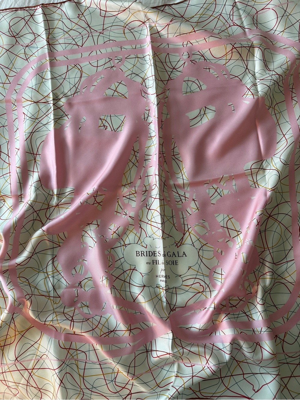 Hermes Brides de Gala au Fil de Soie scarf 90 - Picture 8 of 8